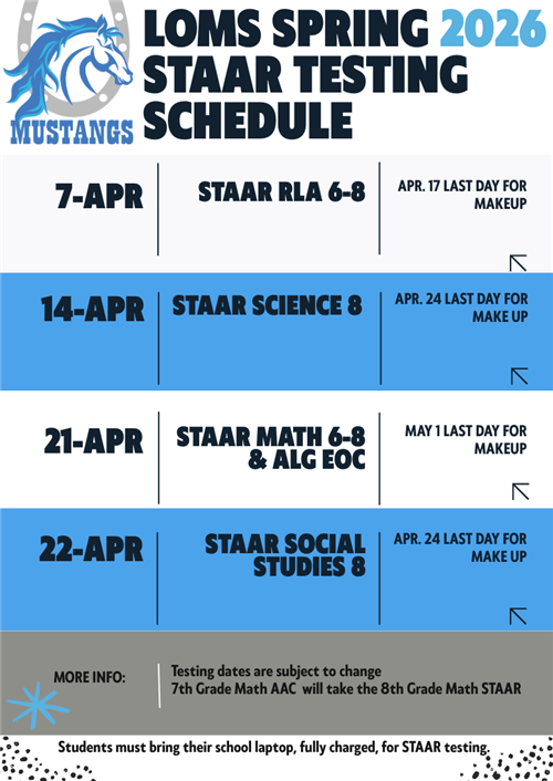  Spring 2026 STAAR Testing at LOMS 